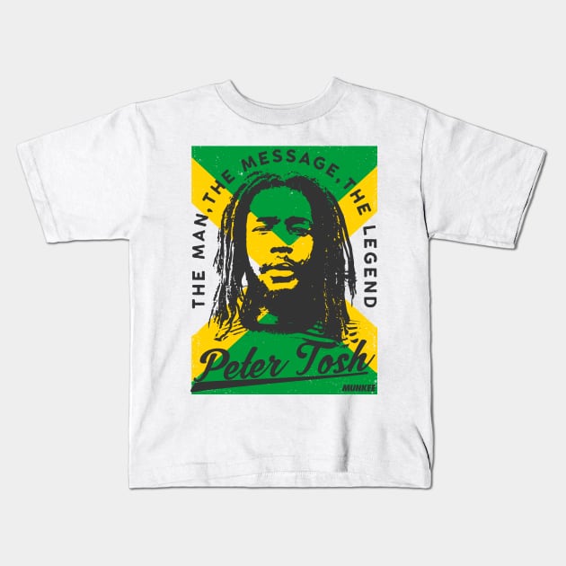 Peter Tosh Kids T-Shirt by pvbacelar